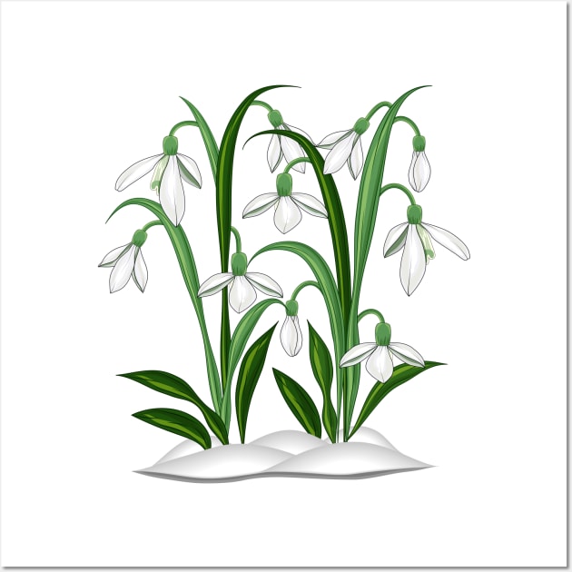 Snowdrops Wall Art by Designoholic